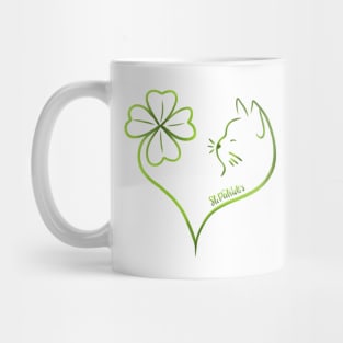 St Patrick's clover cat Mug